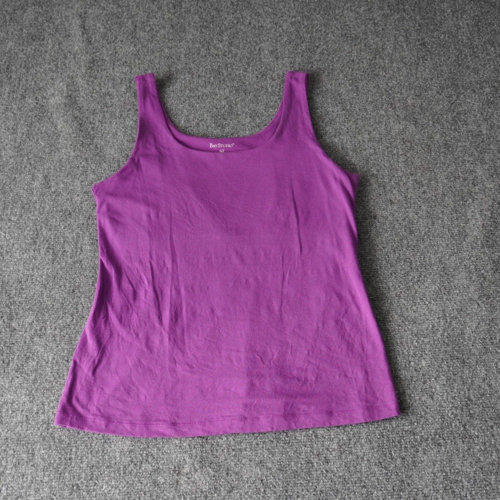 Bay Studio Womens PM Purple Tank Top Sleeveless Casual Everyday Comfort Top‎